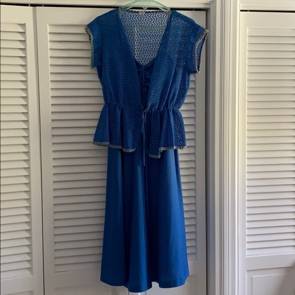 1981 vintage sapphire midi dress